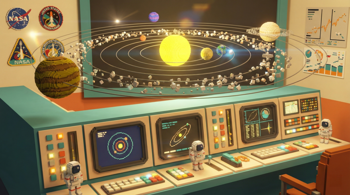 AstroClick - Le système solaire en voxel dans votre navigateur