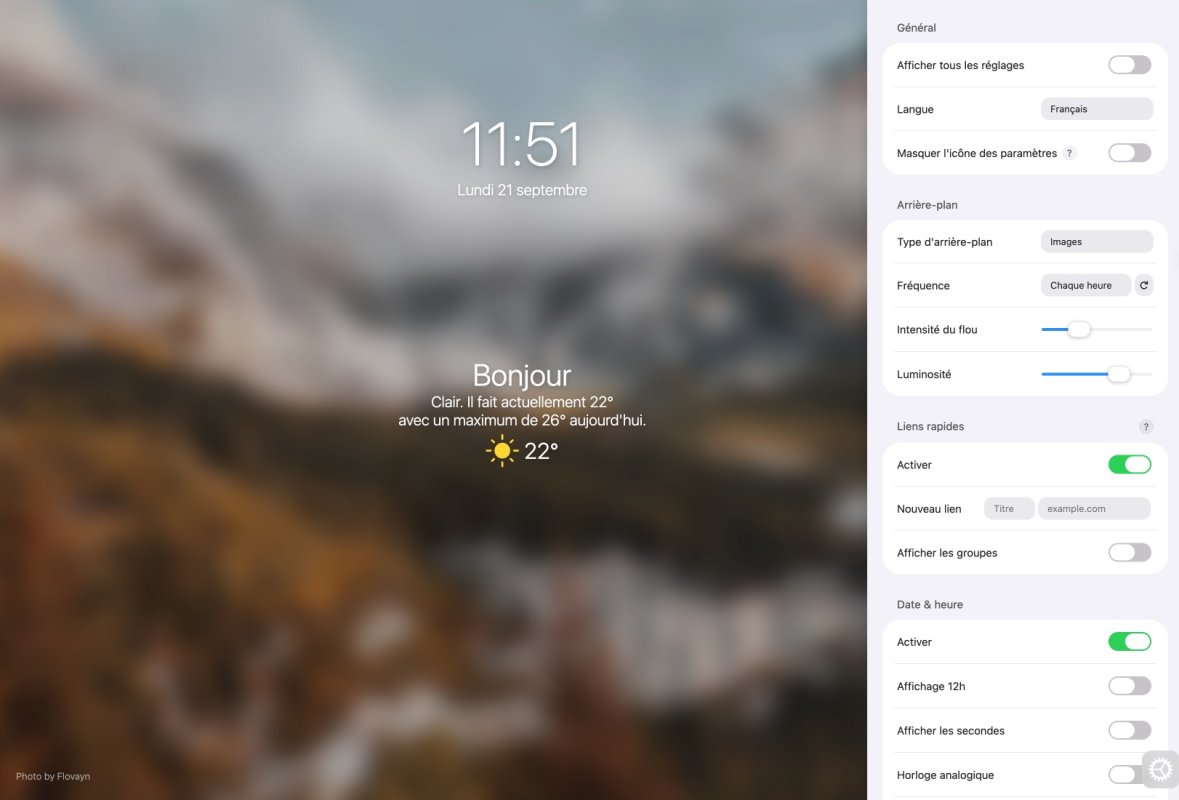 Bonjourr - La page de démarrage navigateur minimaliste