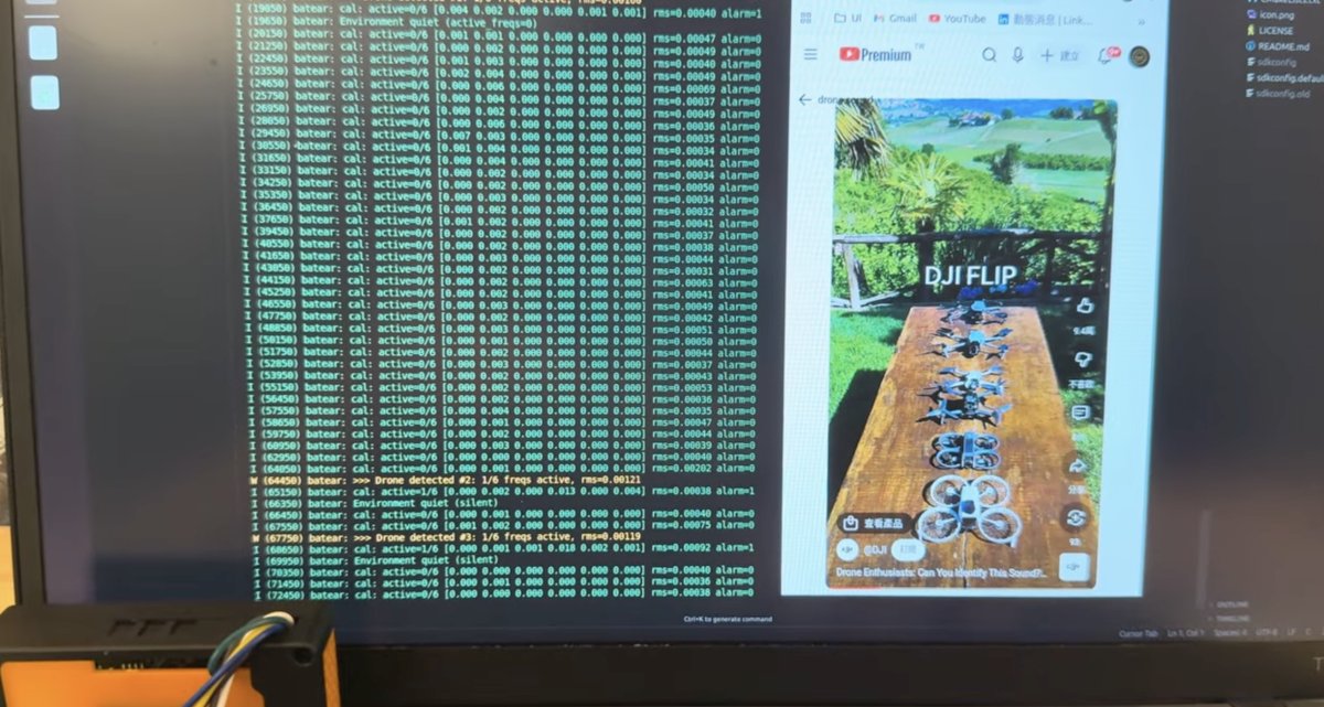 Ce détecteur de drones à 15 balles fonctionne avec un simple micro et un ESP32