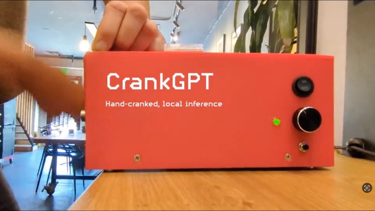 CrankGPT : l'IA à manivelle qui se mérite à la force des bras