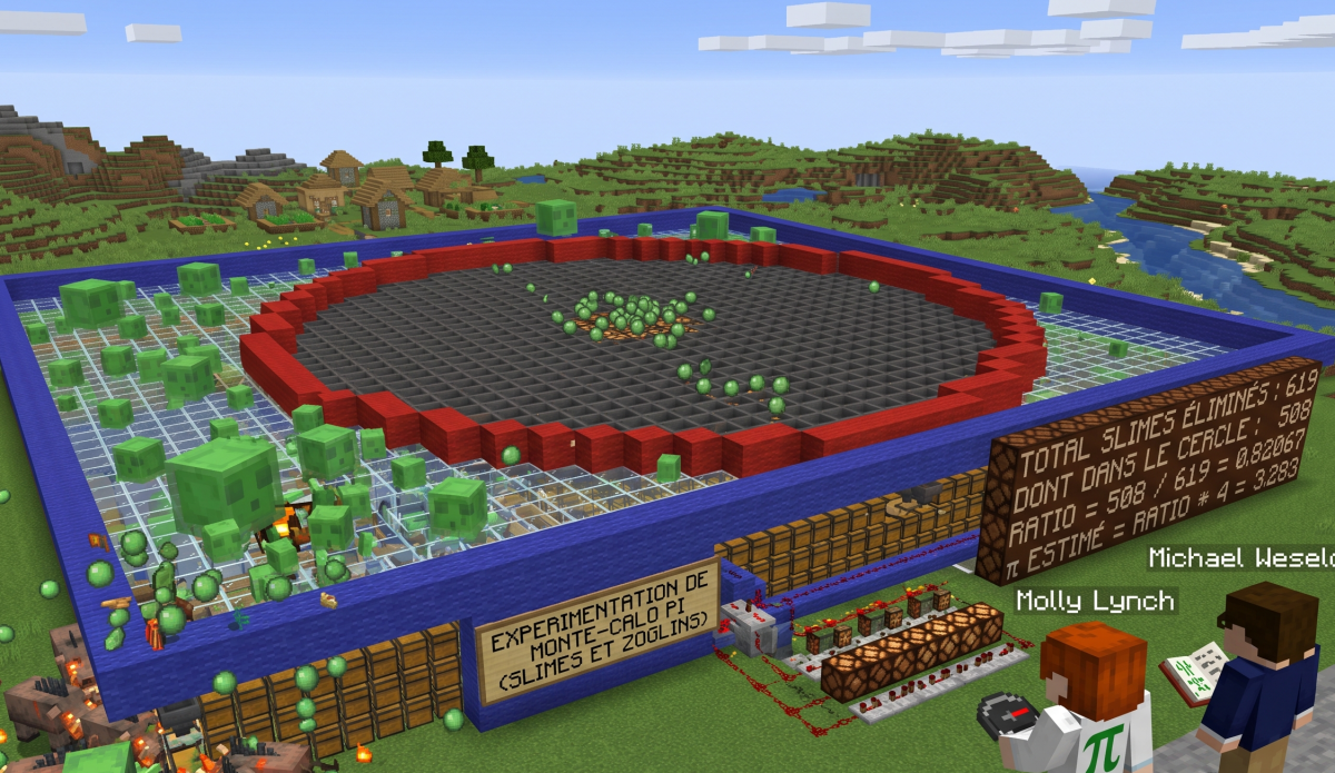 Des mathématiciens ont calculé Pi avec des monstres de Minecraft, sans écrire une seule ligne de code