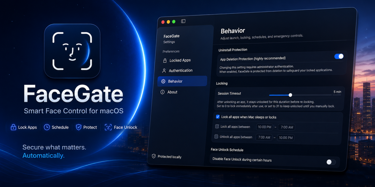 FaceGate - Verrouiller ses apps macOS en FaceID