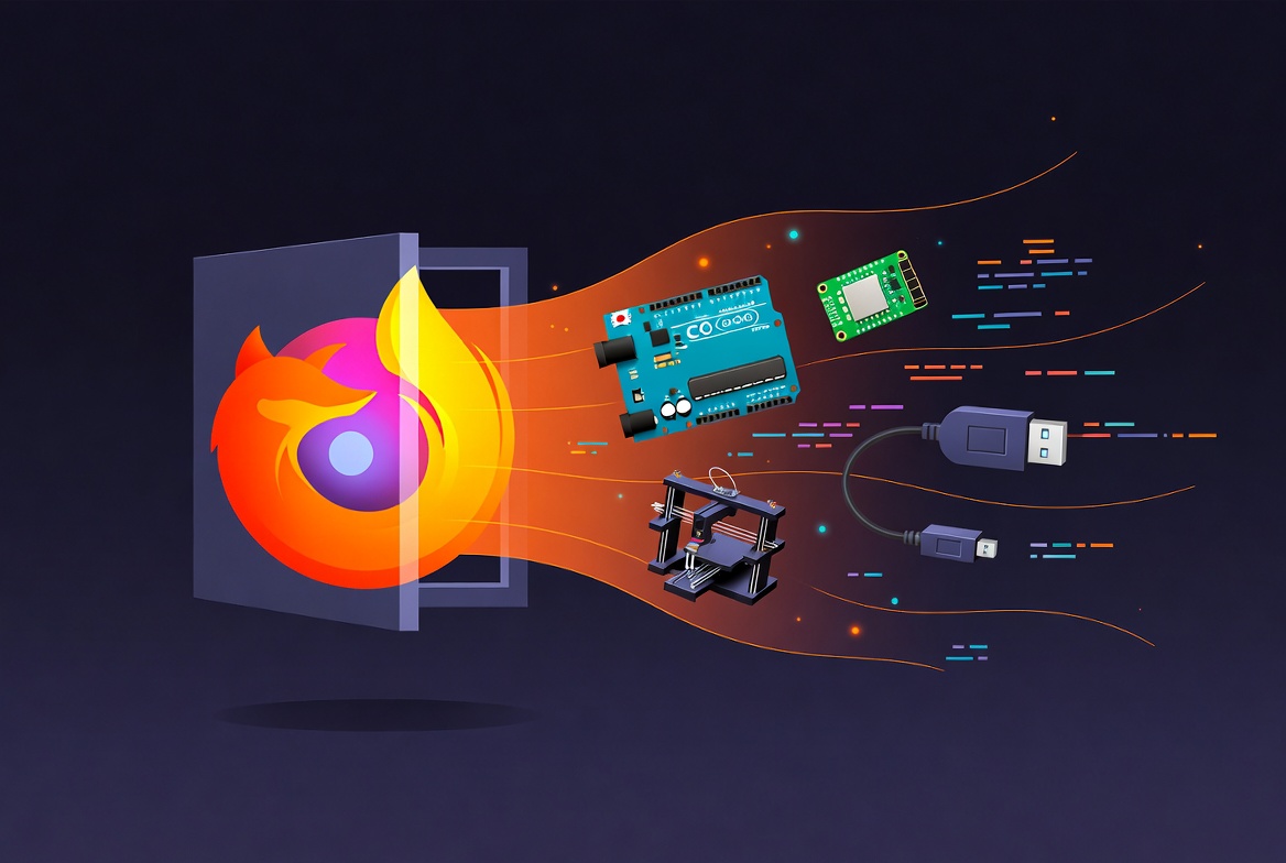 Firefox Nightly accueille enfin l'API Web Serial, six ans après l'avoir refusée