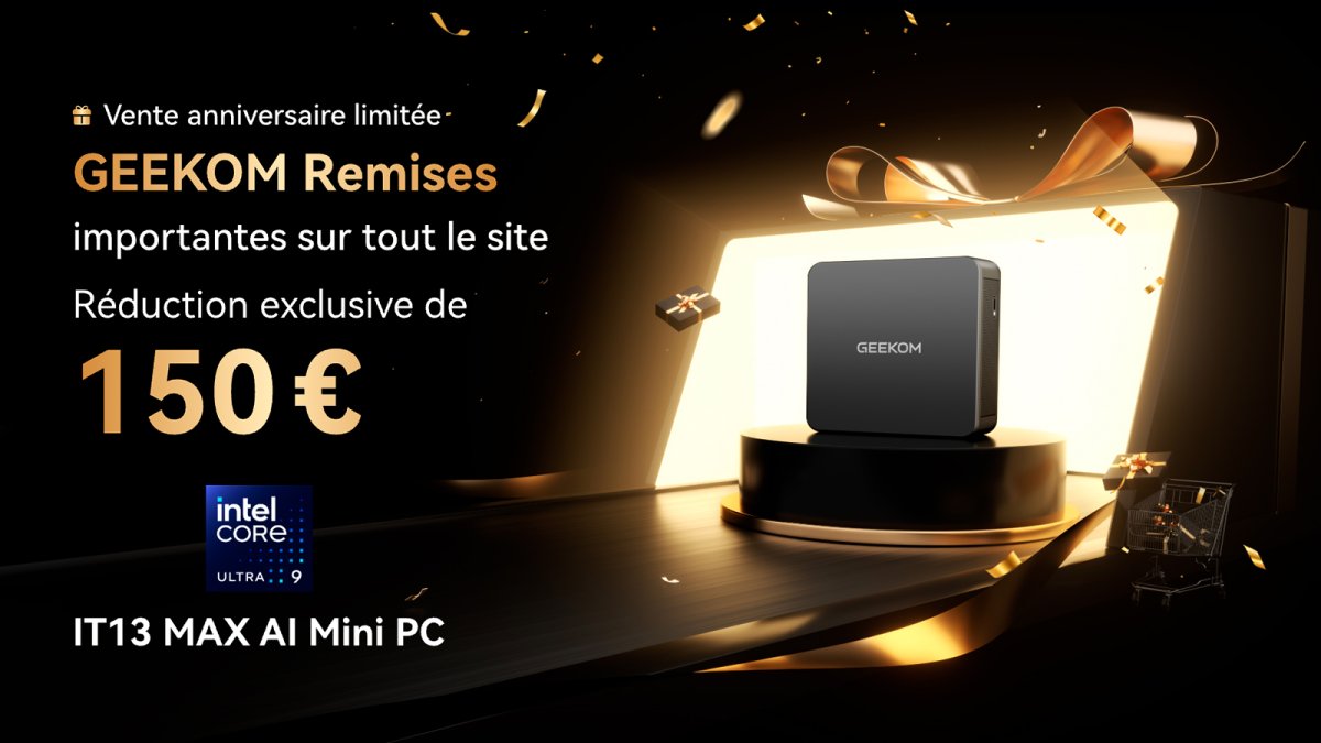 GEEKOM IT13 Max : déjà en promo, ce mini PC profite encore de 150 € de remise supplémentaire