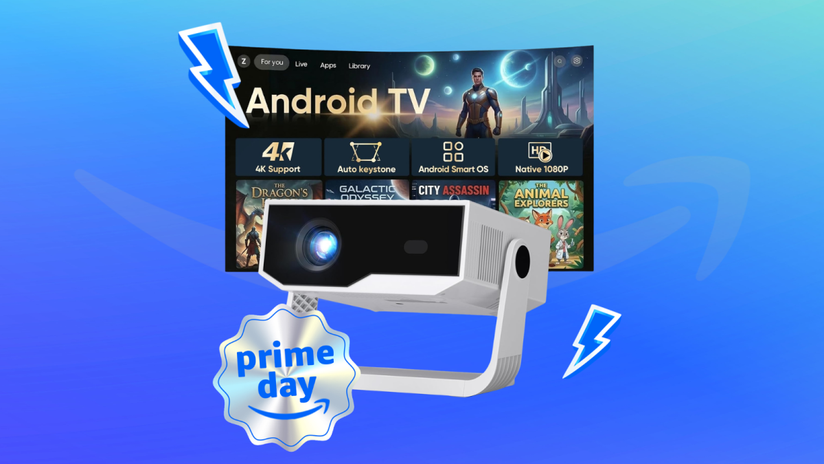 Grand écran pour 100€, livré demain : ce vidéoprojecteur Android perd 50% de son prix avant le Prime Day