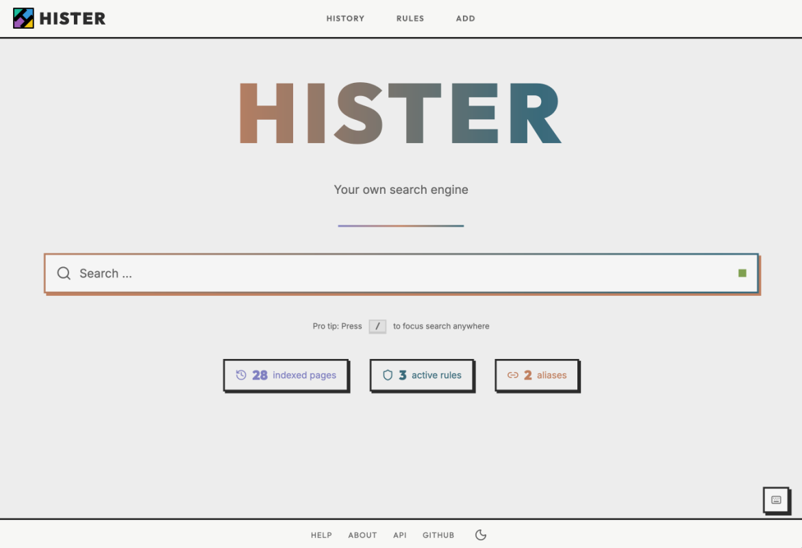 Hister - Un vrai moteur de recherche pour votre historique web