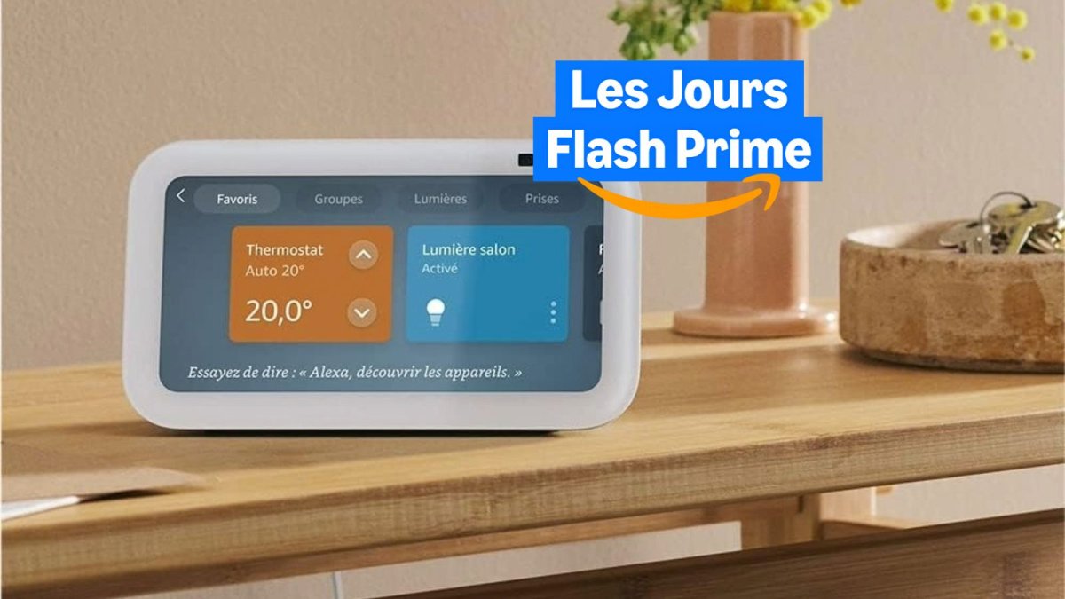 Jours Flash Prime : Amazon brade son propre écran connecté Echo Show à -50% qui fait briller Alexa
