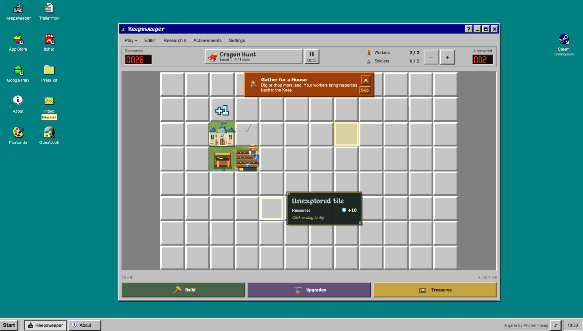 Keepsweeper - Un Démineur avec des péons et des dragons