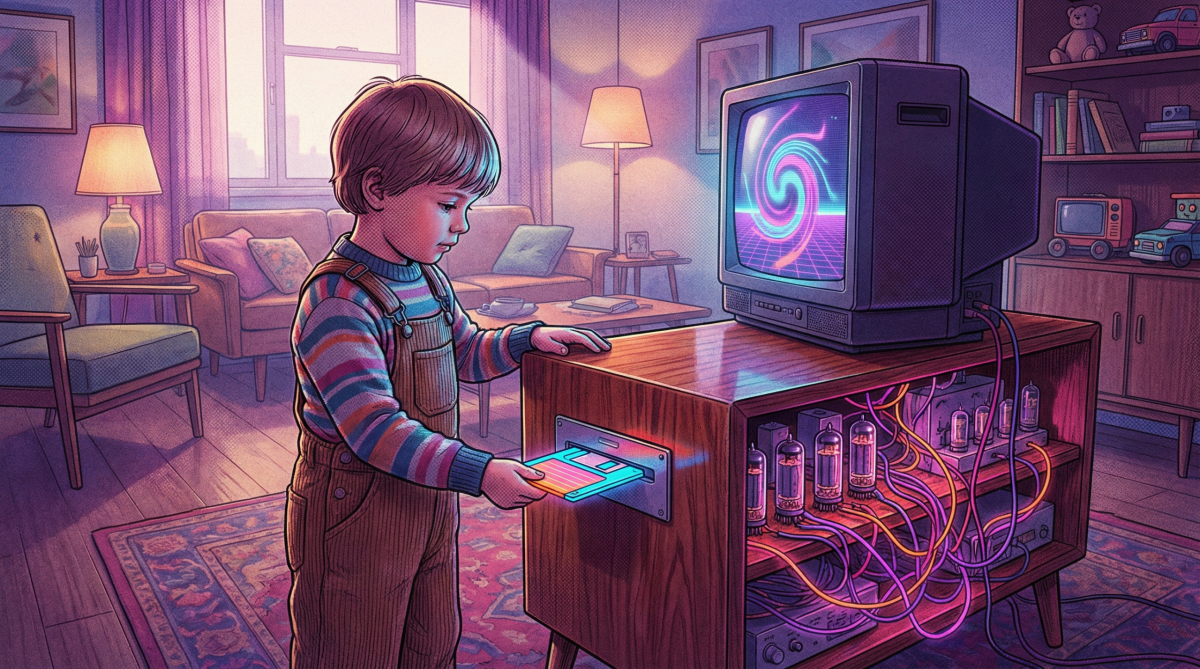 La disquette, la meilleure des télécommandes TV pour les enfants