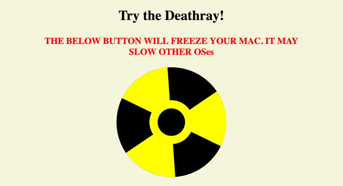 Le Deathray - Le shader WebGPU qui fait redémarrer votre Mac