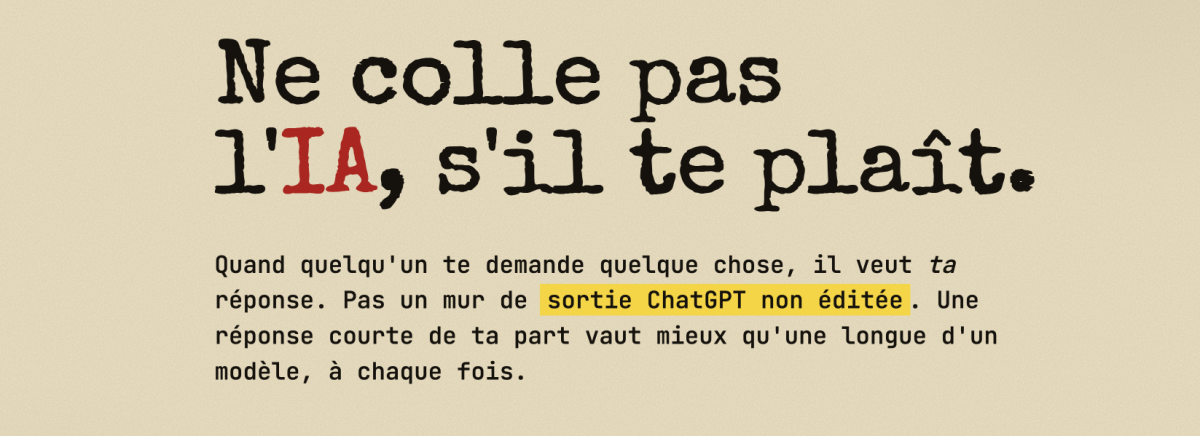 Le site à envoyer à tous ceux qui vous copient-collent depuis ChatGPT