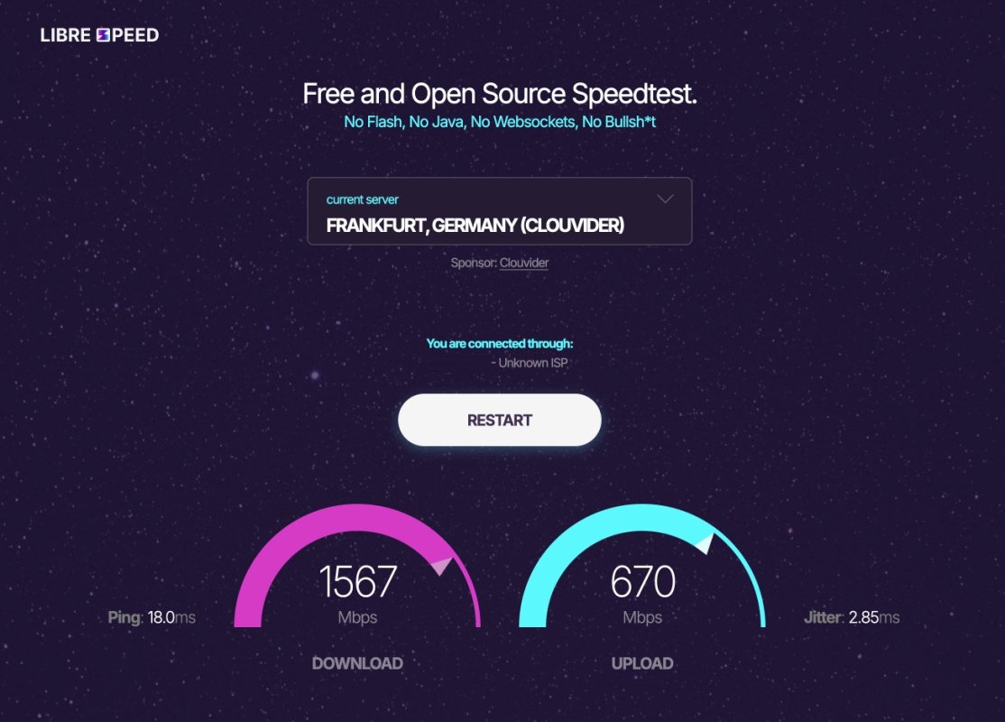 LibreSpeed - Le test de vitesse à auto-héberger