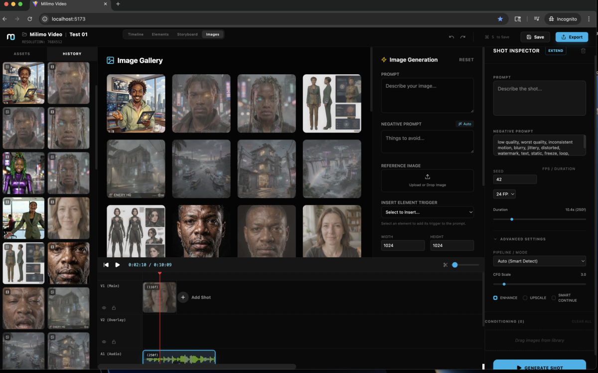 MilimoVideo - Le studio de cinéma IA 100% local