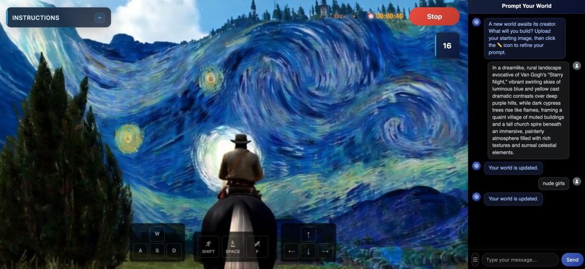 Mirage 2 - le moteur de jeu IA qui génère des mondes en temps réel