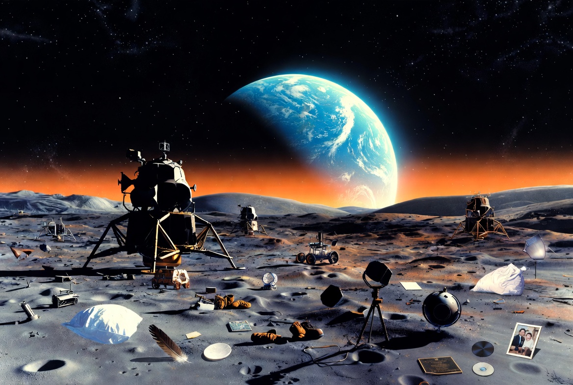 On a laissé 180 tonnes de bazar sur la Lune