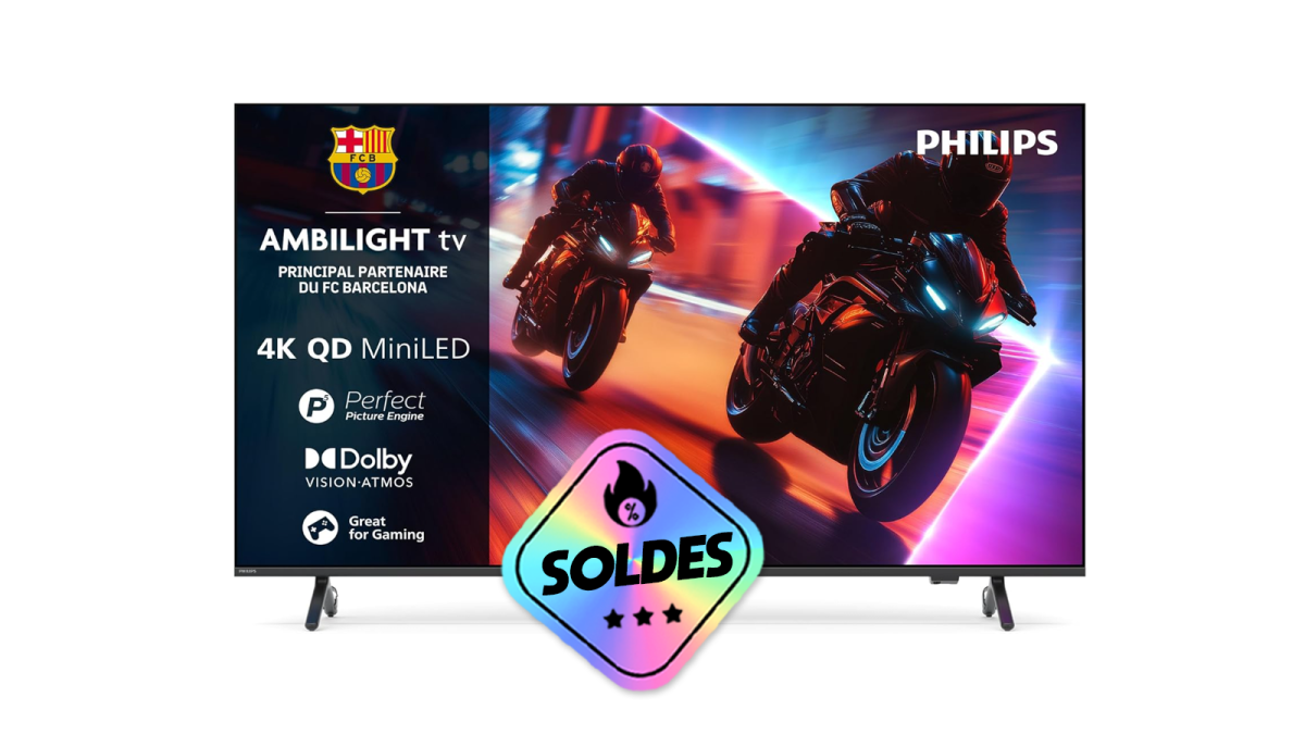 Plus de 538 € d'économie sur cette immense TV Mini LED Philips Ambilight juste avant la fin des Soldes
