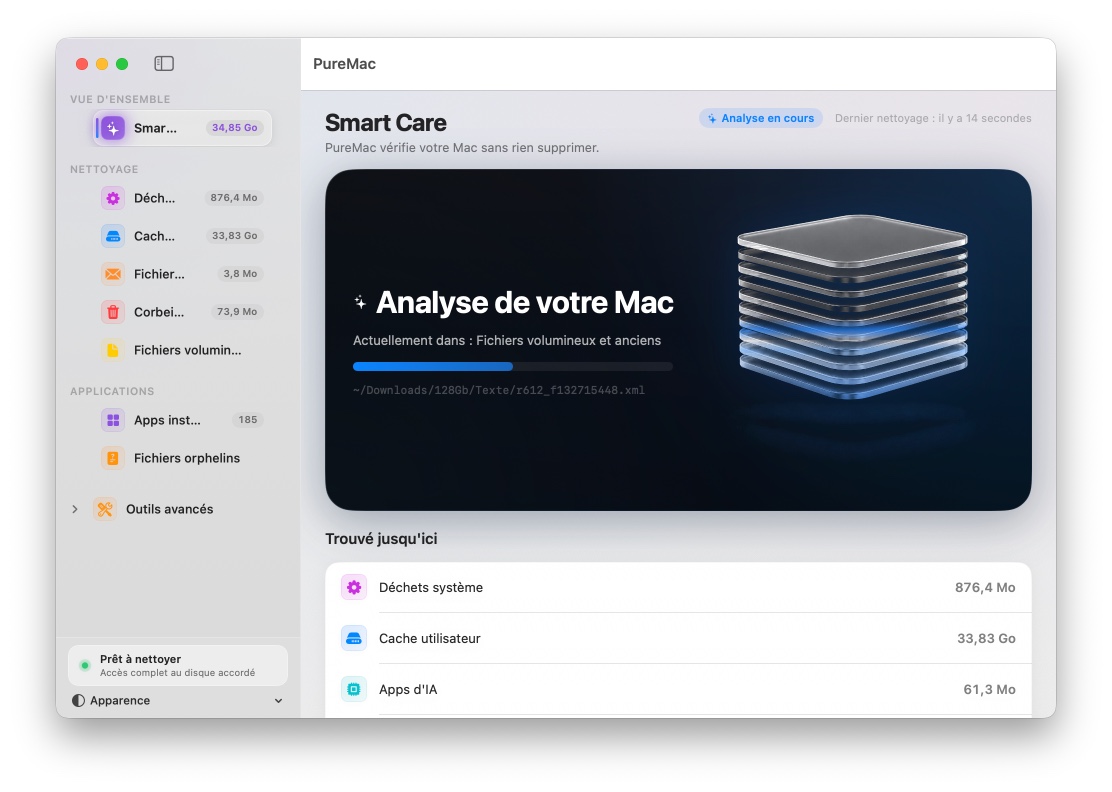 PureMac - Faites un grand ménage sur votre Mac, gratuitement