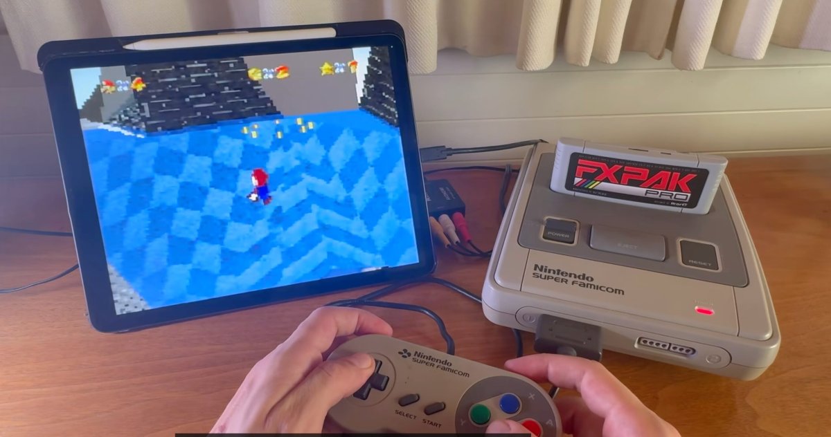 Quand Mario 64 tourne sur une vraie Super Nintendo