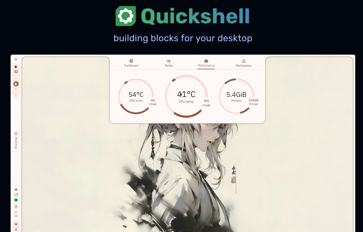 Quickshell – Un toolkit QML pour personnaliser de votre bureau Linux