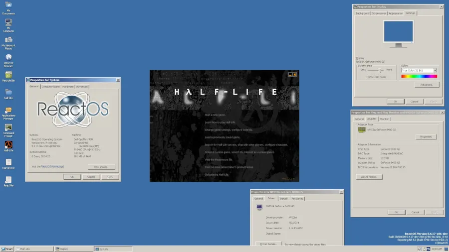 ReactOS, le clone libre de Windows, fait enfin tourner Half-Life après trente ans de développement
