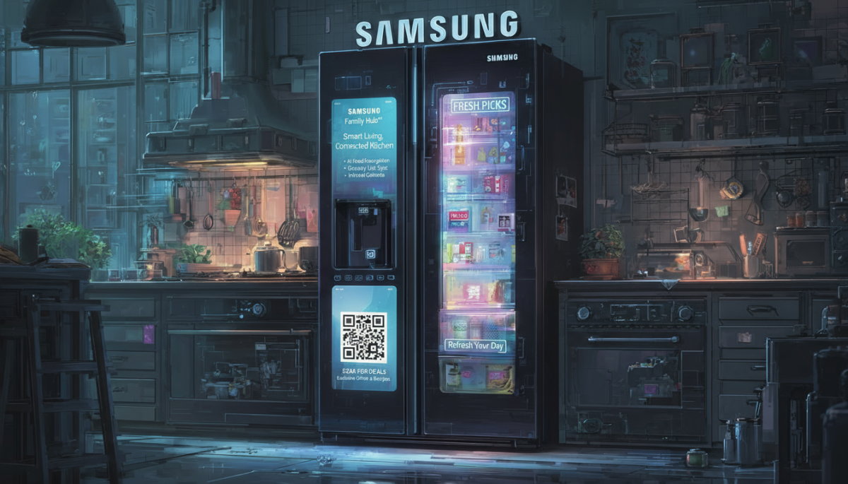 Samsung invente le frigo publicitaire