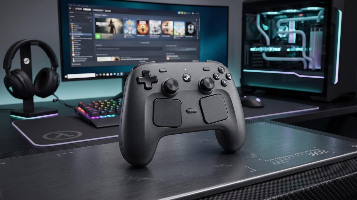 Steam Controller - elle rampe toute seule vers son chargeur