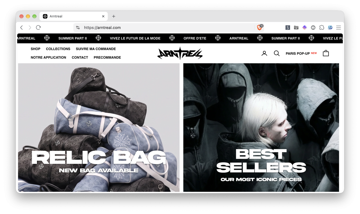 Streetwear français : ARNtreal piraté, 100 000 clients concernés, son fondateur semble s'en moquer