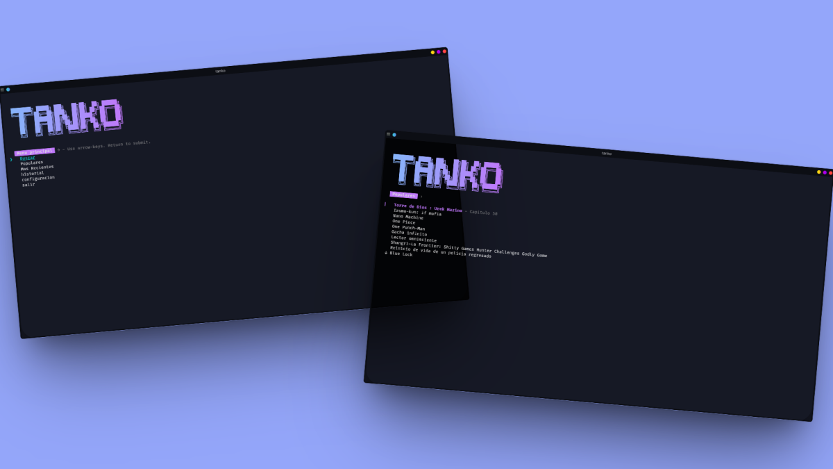 Tanko - Lire des mangas dans le terminal en scred