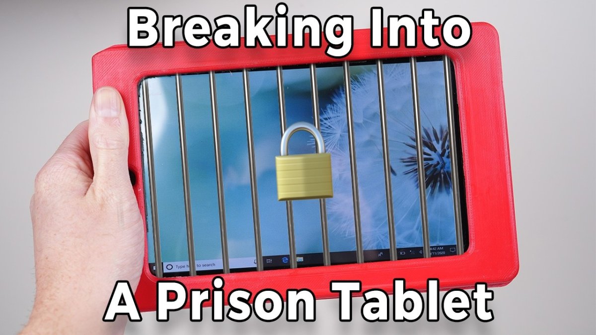 Une tablette de prison américaine ouverte à la scie