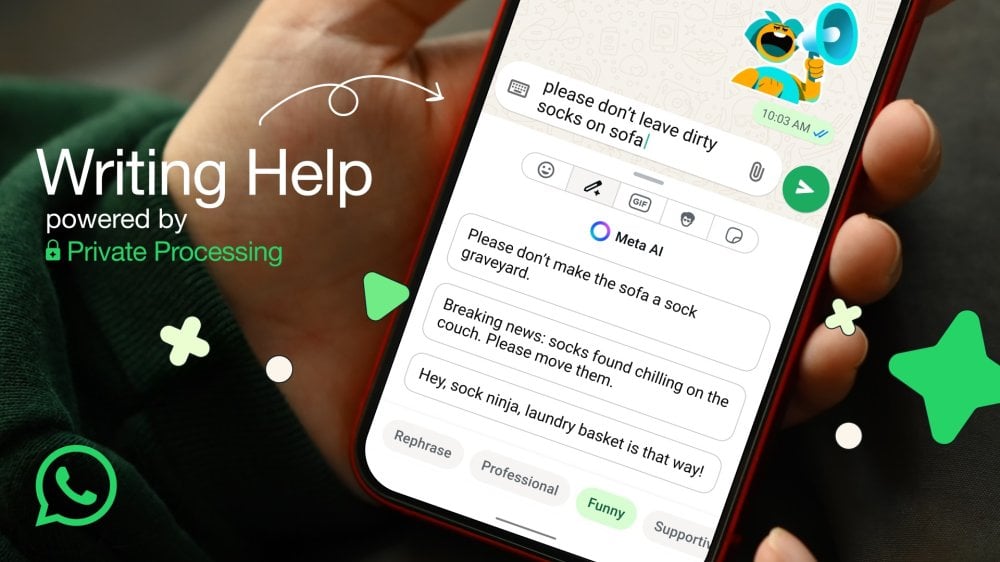 WhatsApp lance Writing Help, une IA qui aide à reformuler les messages