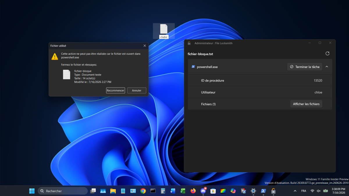 Fichier bloqué sous Windows 11 ? Solution rapide sans redémarrage