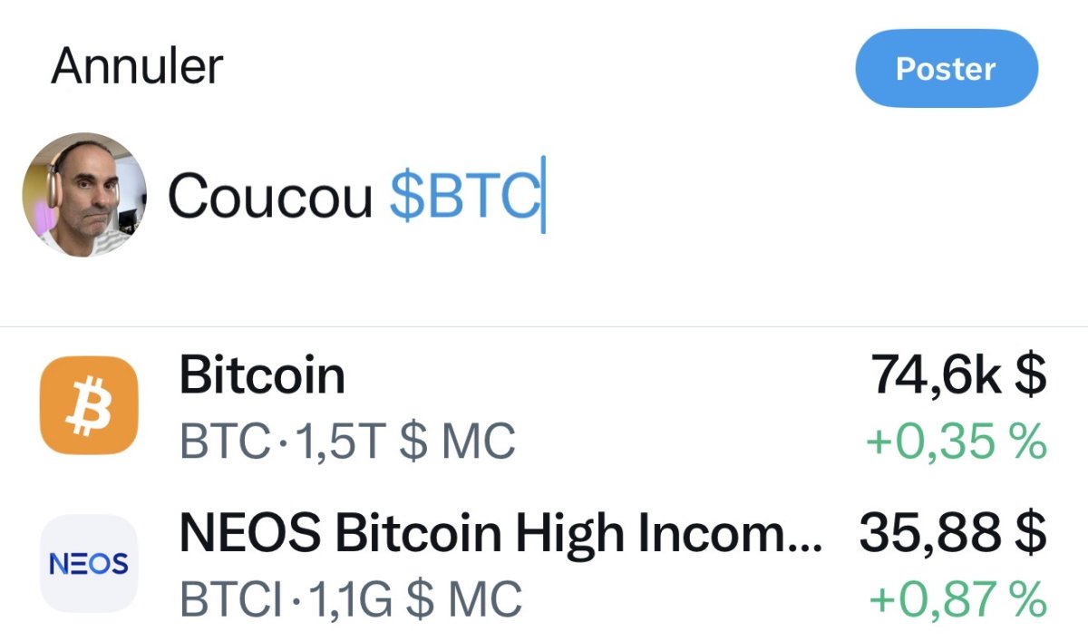 X lance les Cashtags, avec cours en temps réel et achat direct au Canada