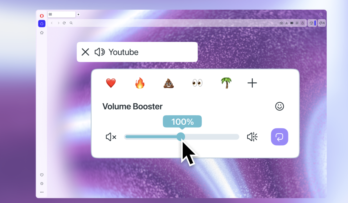 Marre du son trop faible ? Opera booste le volume du navigateur à 500%