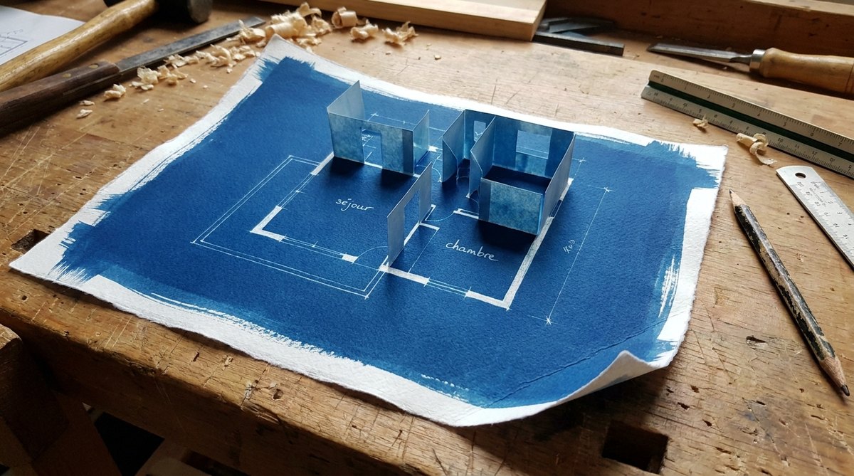 Pascal Editor - Le plan 3D se dessine pendant que Claude bosse